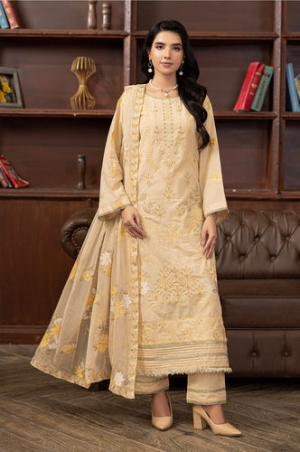 Air jet fancy peach wool  With laser cut dupatta Vol-593