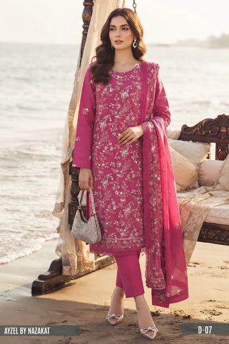AYZEL BY NAZAKAT Karandi Chiffon Dupta D-07