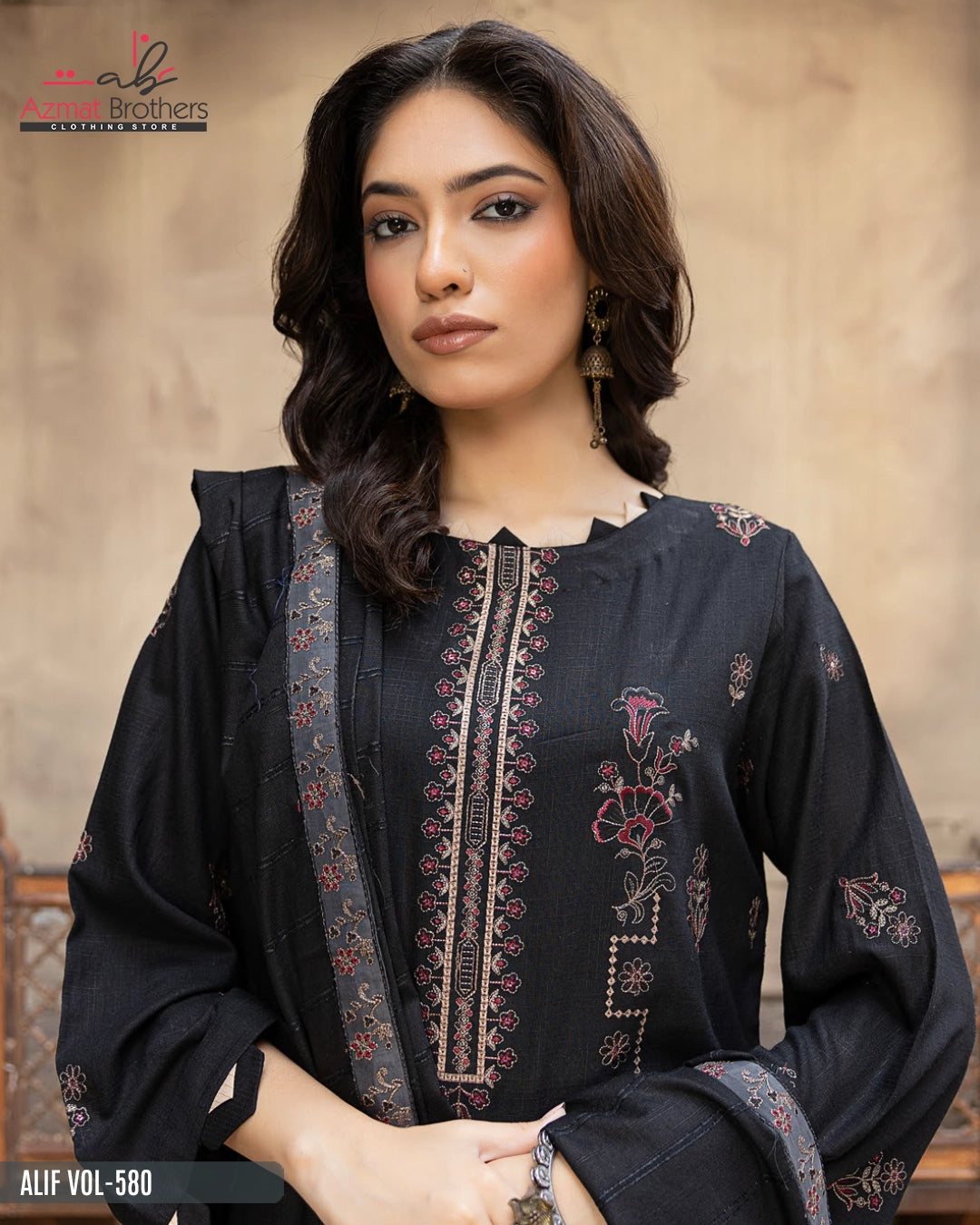 ALIF - FANCY PEACH WOOL Vol-580 D-01