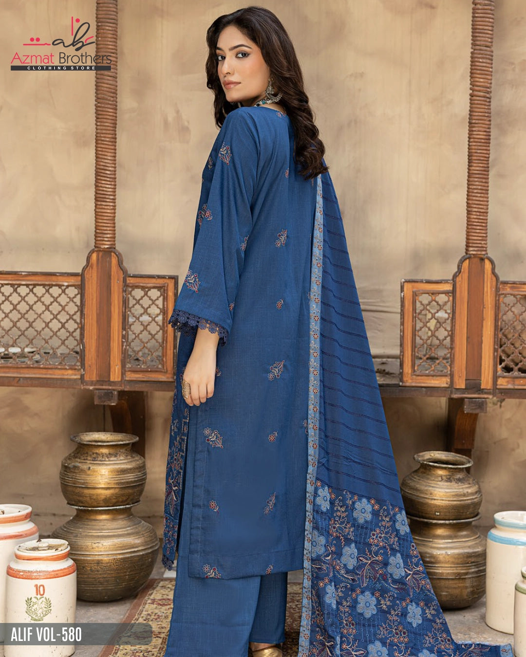 ALIF - FANCY PEACH WOOL Vol-580 D-03