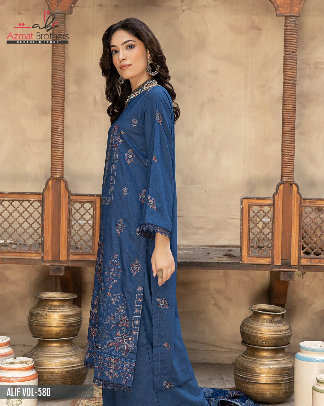 ALIF - FANCY PEACH WOOL Vol-580 D-03