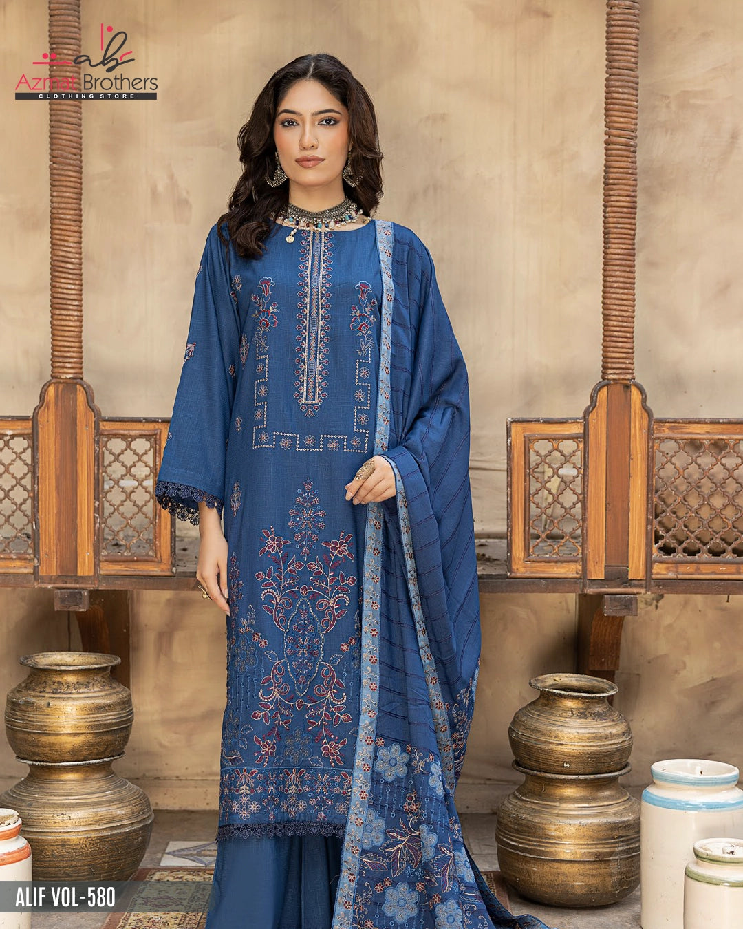 ALIF - FANCY PEACH WOOL Vol-580 D-03