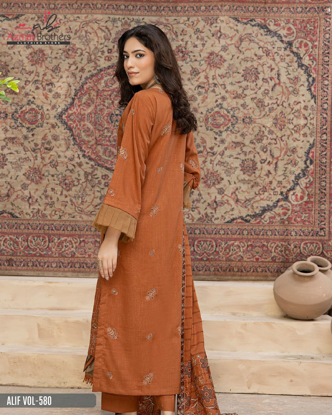 ALIF - FANCY PEACH WOOL Vol-580 D-04