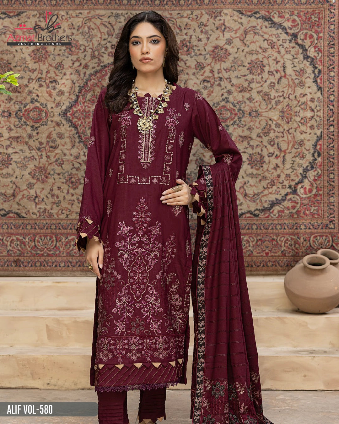 ALIF - FANCY PEACH WOOL Vol-580 D-05