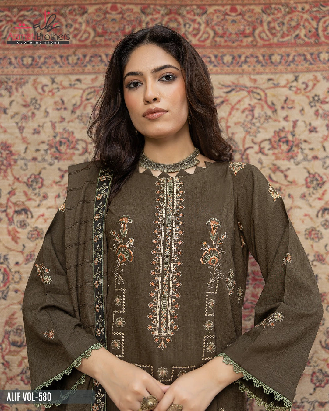 ALIF - FANCY PEACH WOOL Vol-580 D-06