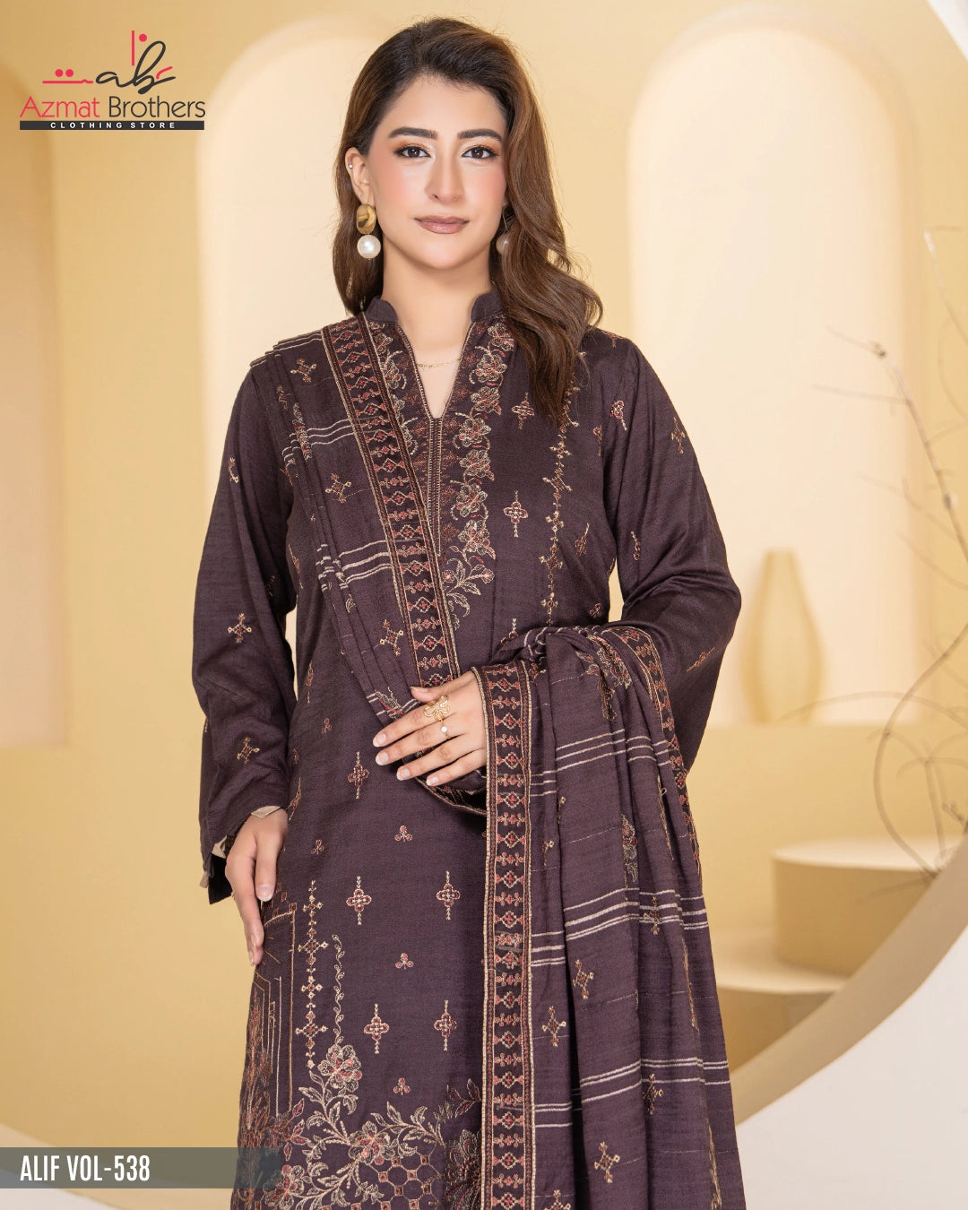 ALIF - PEACH WOOL Vol-538 D-03