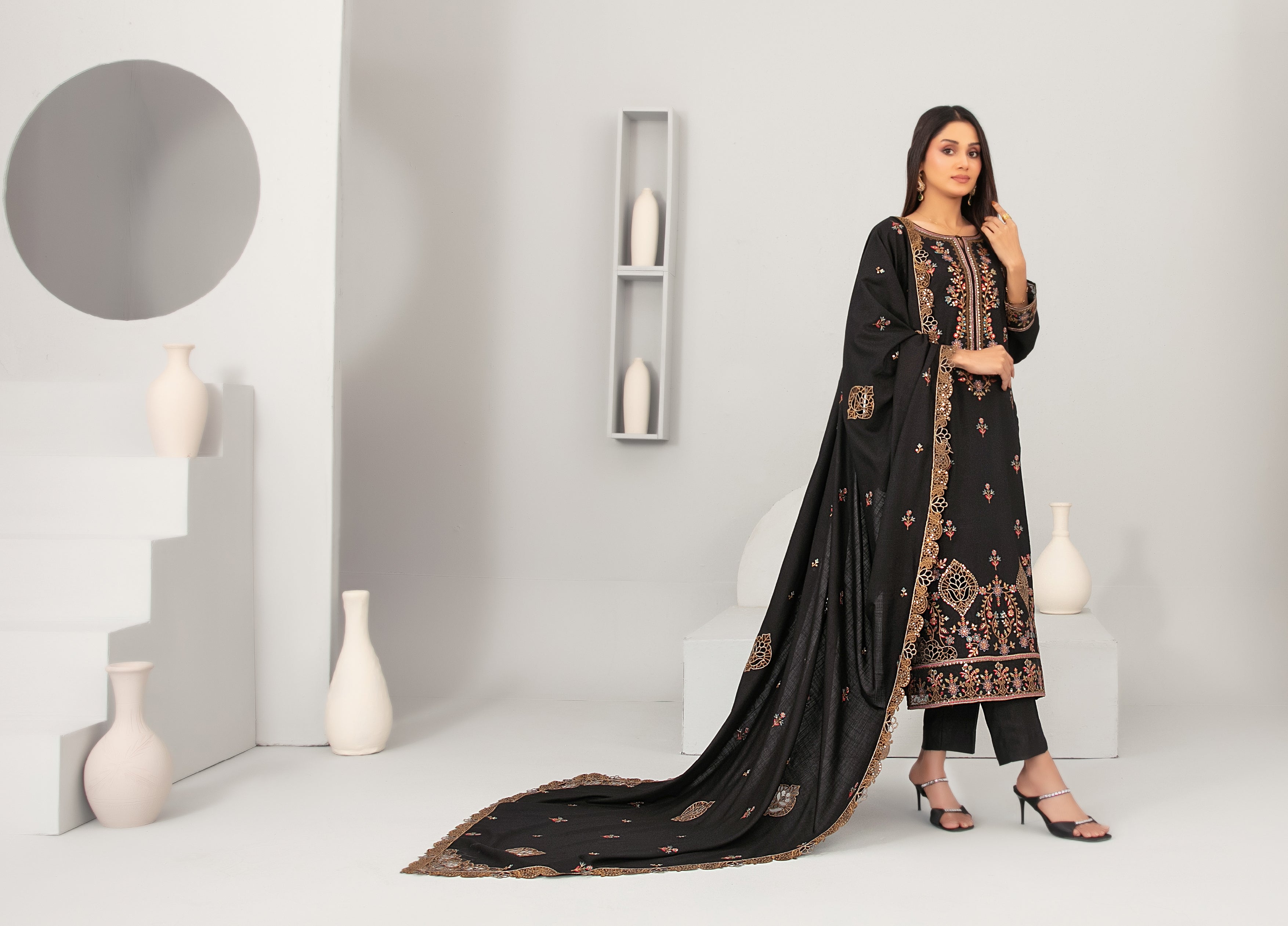 Embroidered cross slub D-5728