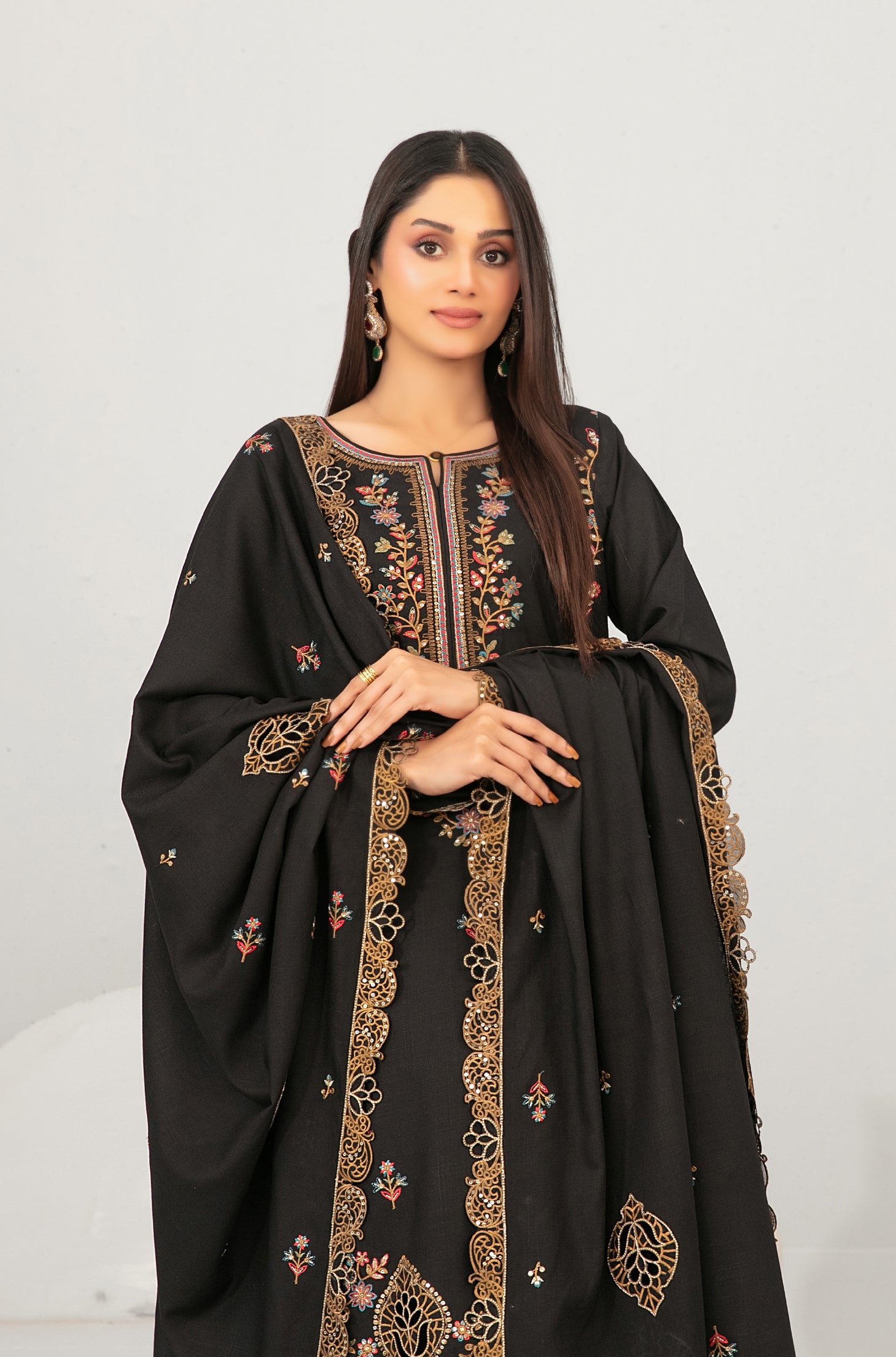 Embroidered cross slub D-5728