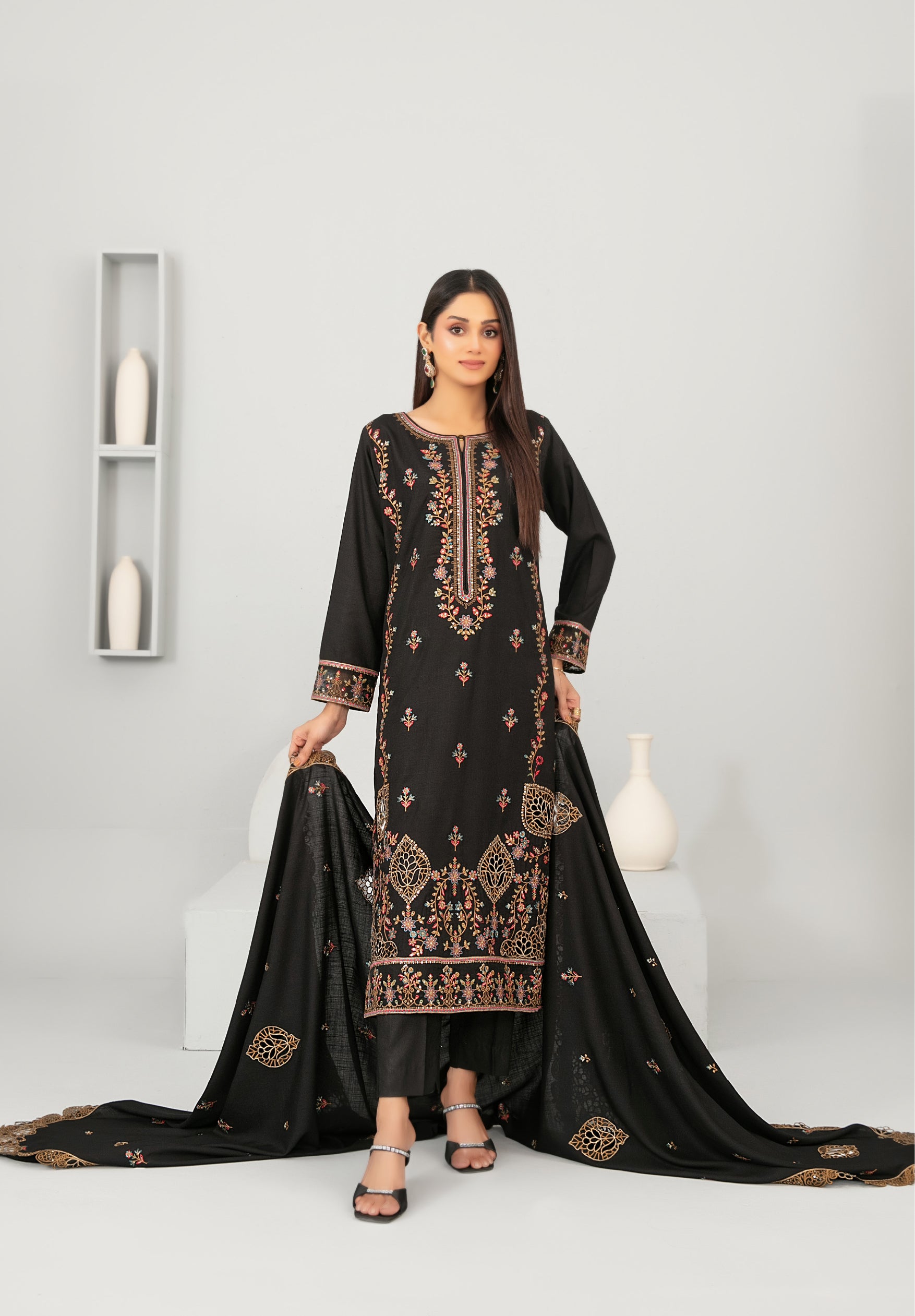 Embroidered cross slub D-5728