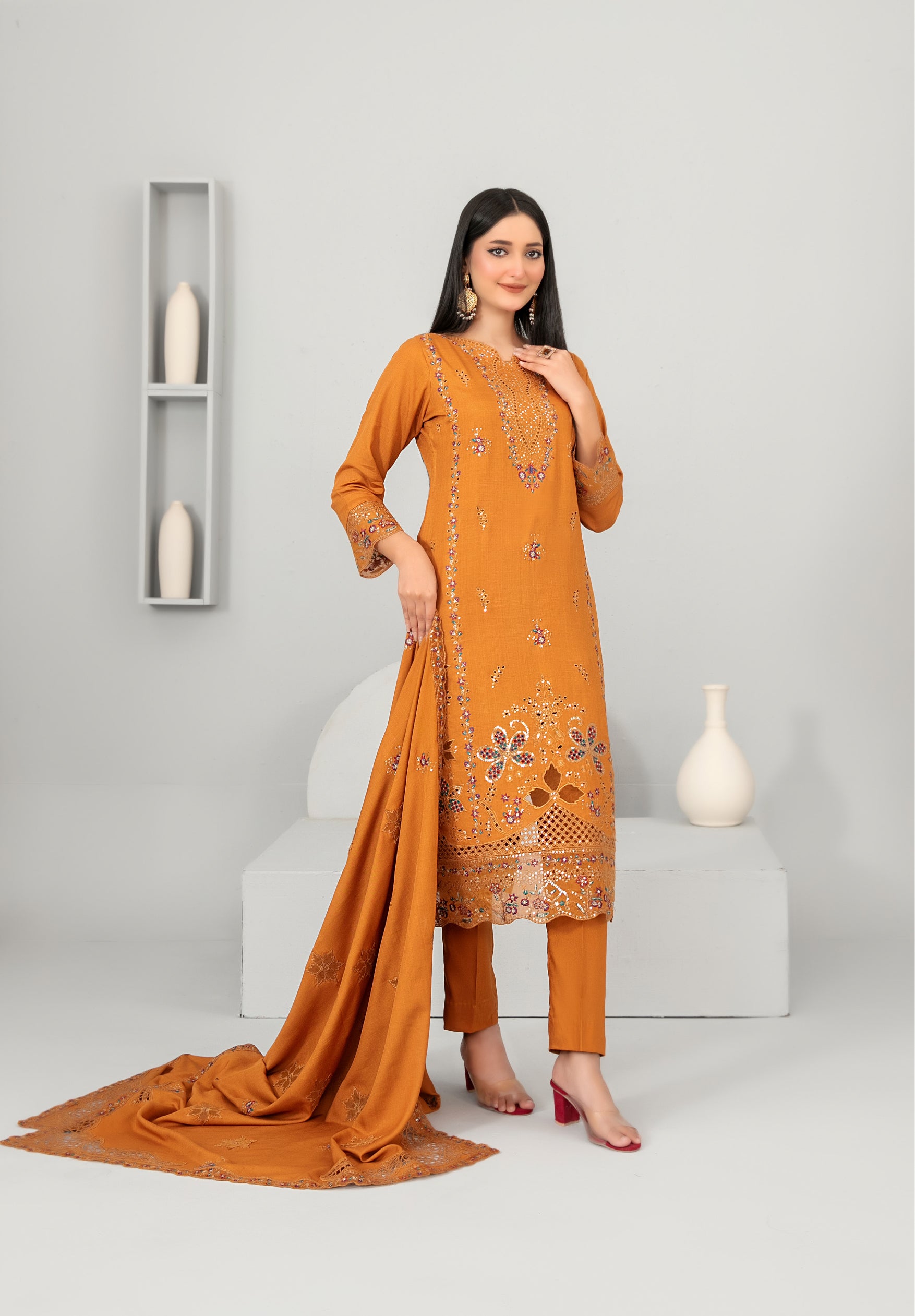 Embroidered cross slub D-5721