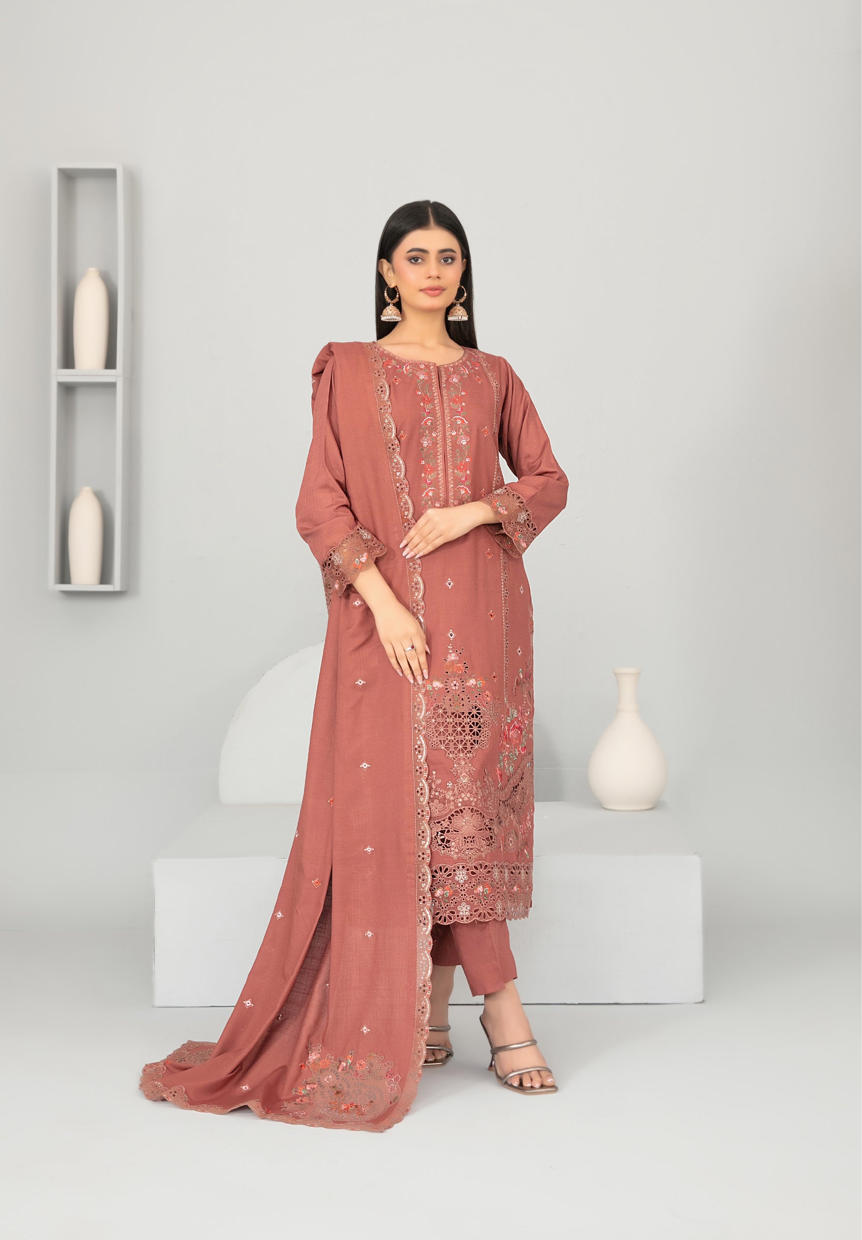 Embroidered cross slub D-5723