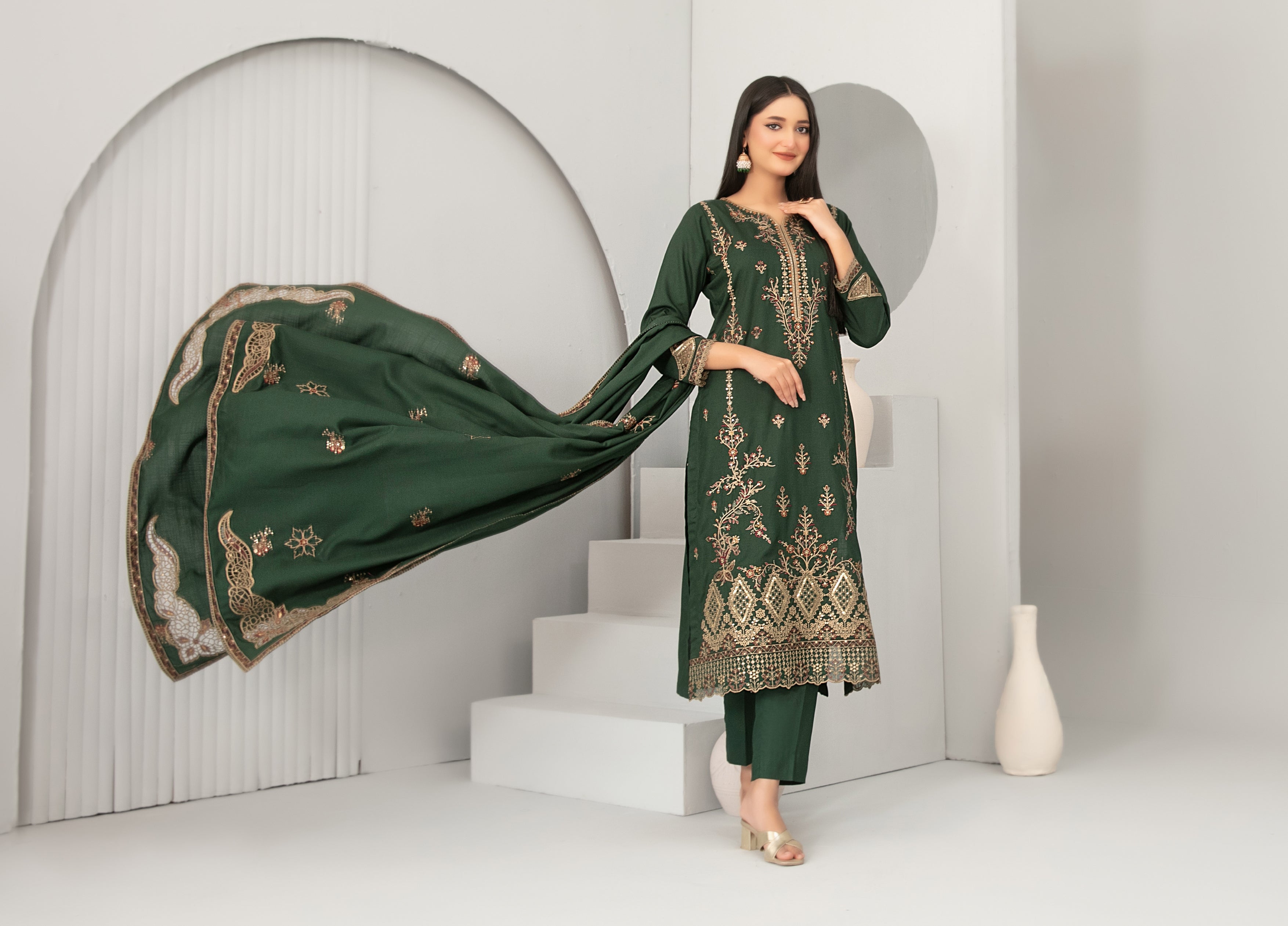 Embroidered cross slub D-5726