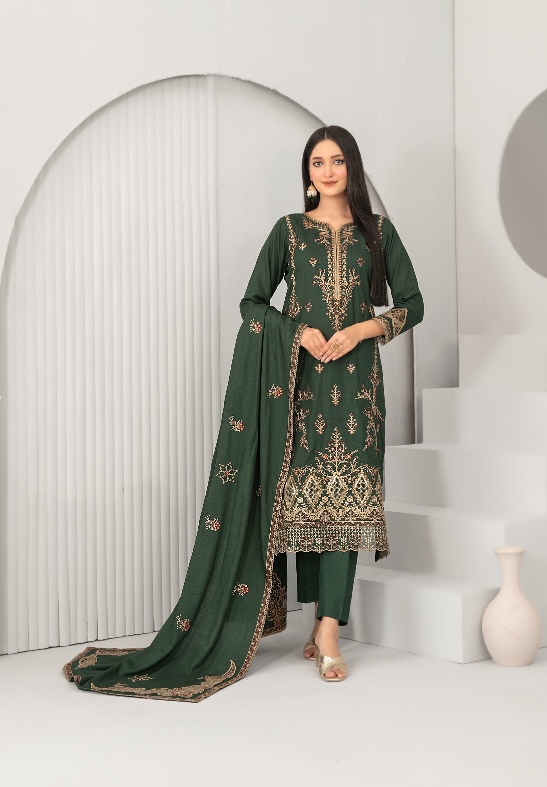 Embroidered cross slub D-5726