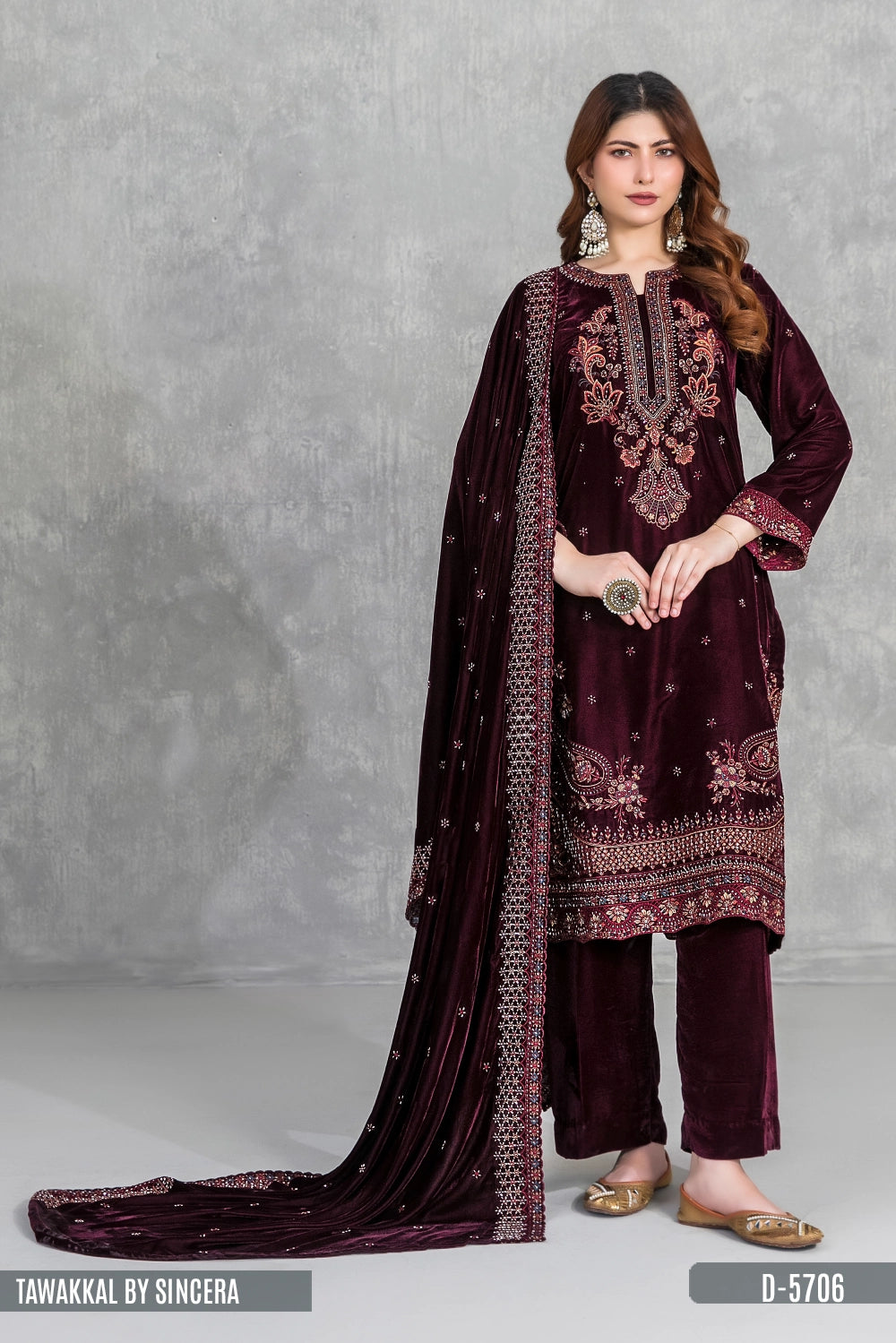 TAWAKKAL BY SINCERA VELVET D-5706