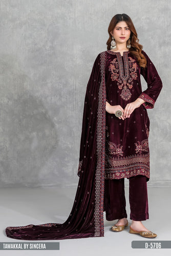 TAWAKKAL BY SINCERA VELVET D-5706