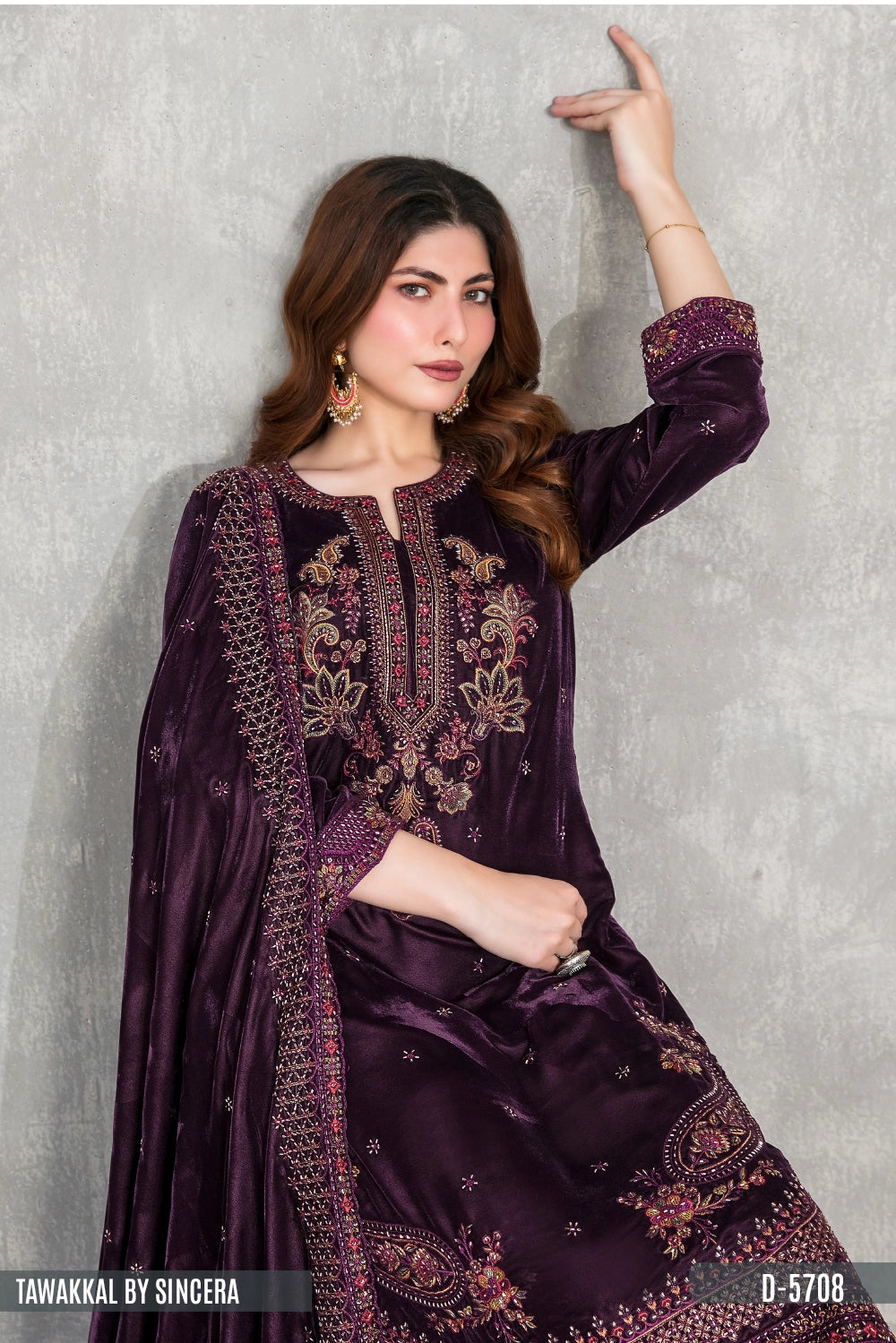 TAWAKKAL BY SINCERA VELVET D-5708