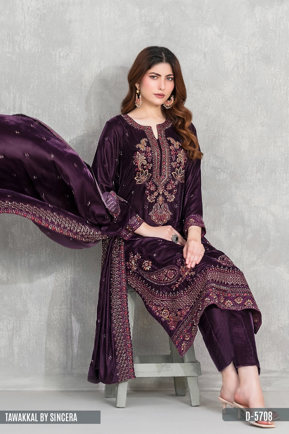 TAWAKKAL BY SINCERA VELVET D-5708