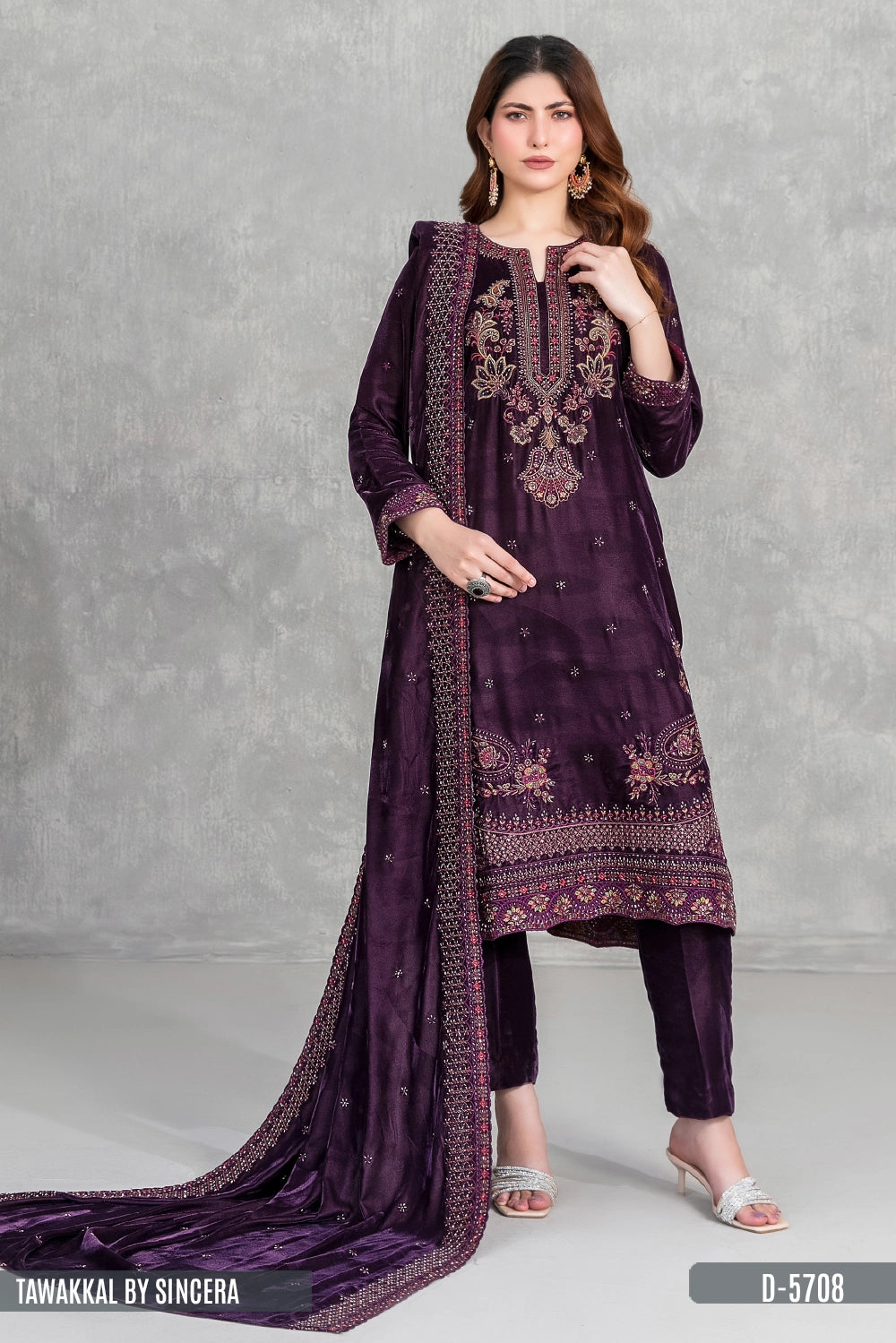 TAWAKKAL BY SINCERA VELVET D-5708