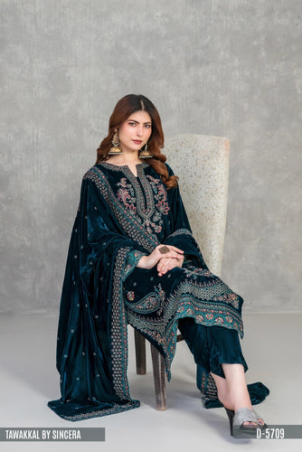 TAWAKKAL BY SINCERA VELVET D-5709
