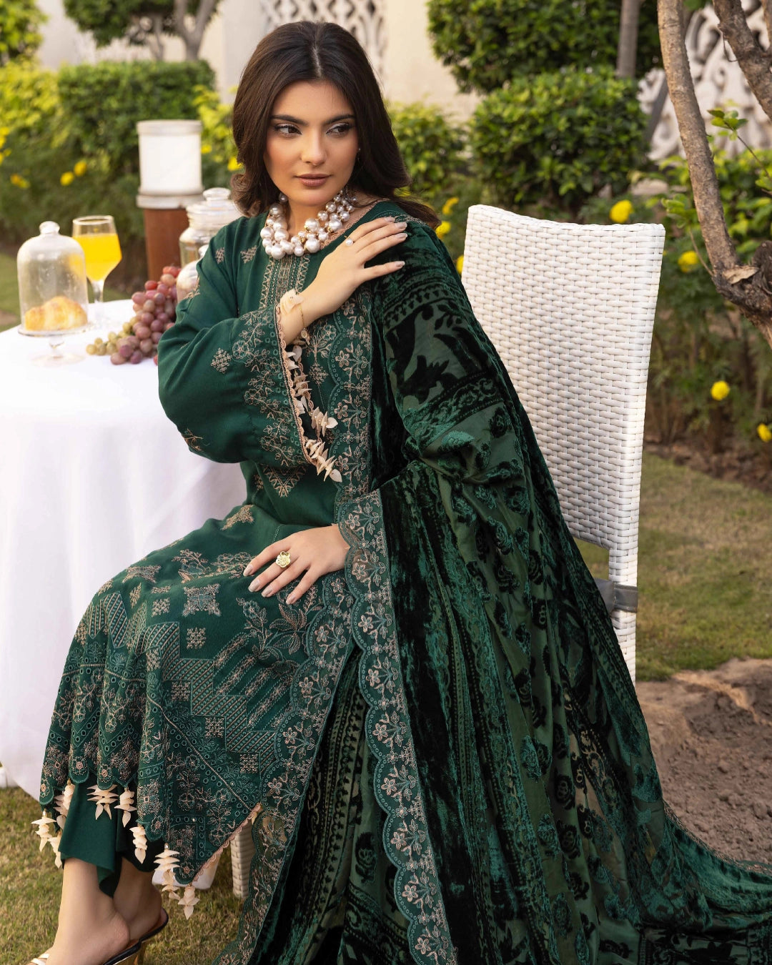SHAISTA - GOLD PEACH EMB D-150